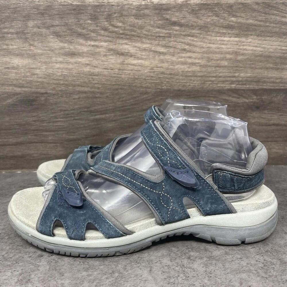 Dr Scholls Adelle Ankle Strap Sandals Womens Size 9 Blue Grey Walking